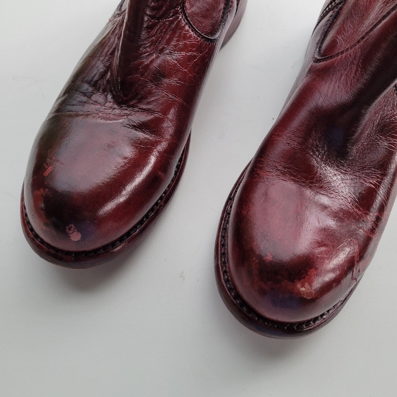 Bed Stu Craven Merlot Dip Dye Western Fringe leather Boots size 9.5 - Picture 5 of 9